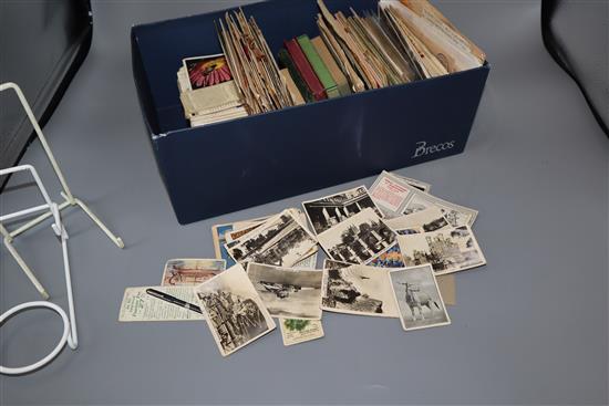 Assorted postcards, cigarette cards and photographs